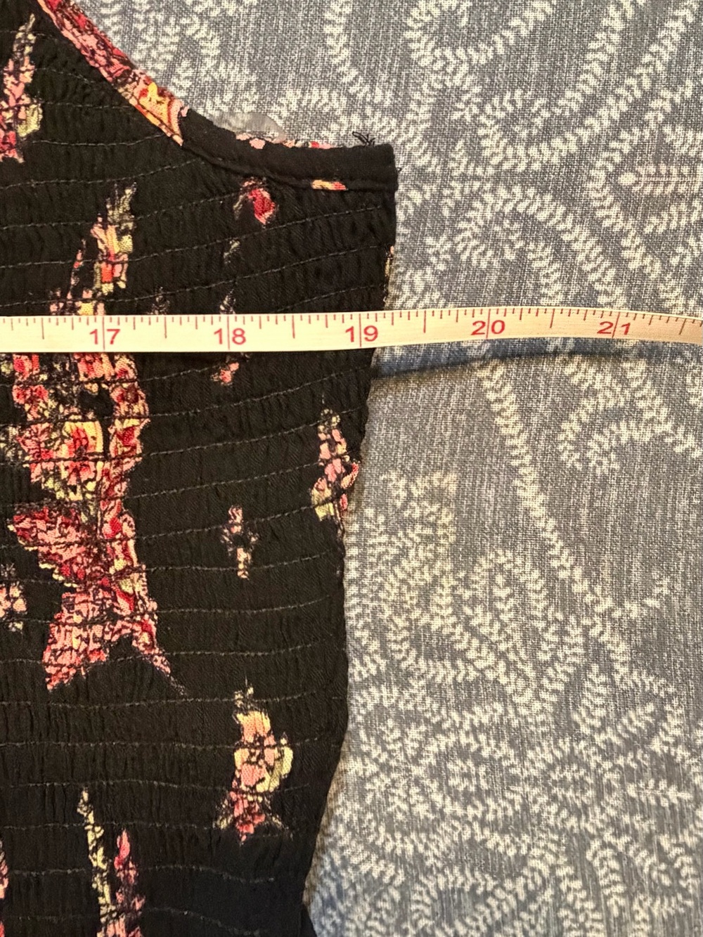 Angie Black Maxi Dress with Pink Floral and Red Border Juniors size Large - Picture 5 of 7